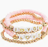 Pink Love Bracelet Set