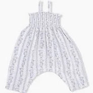 Kimberly Floral Stripe Smocked Romper