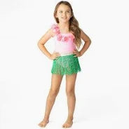 Light Pink Hula Swimsuit & Hula Skirt