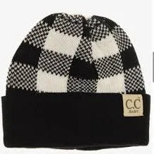 Baby Buffalo Plaid Cuff Beanie