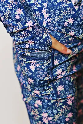 Navy Ditsy Floral Active Leggings