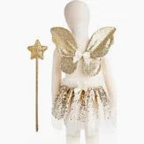 Gracious Gold Sequins Skirt, Wings & Wand