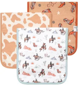 Copper Pearl Boone Burp Cloth Set
