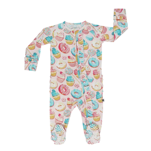 Sweet Tooth Ruffle Zip Footie