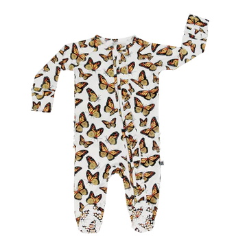 The Great Migration Ruffle Zip Footie