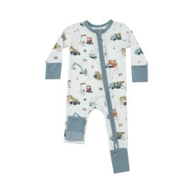 Construction Alphabet 2-Way Zipper Romper