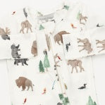 Northern Woodland Animals Zip Footie