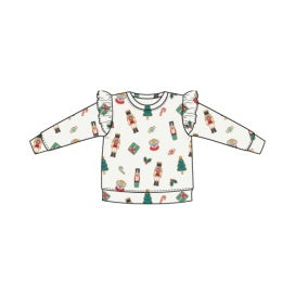 Nutcracker Christmas Cookies Ruffle Sweatshirt