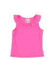 Neon Magenta Active Ruffle Tank Top