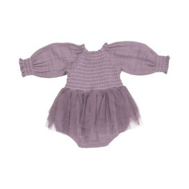 Dusty Lavender Smocked Tutu Bubble