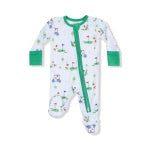 Dog Gone Golf Blue Zipper Footie