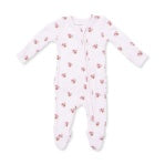 Mini Football Hearts-2 way Zip Ruffled Back Footie
