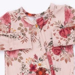 Sabrina Floral Zip Ruffled Footie