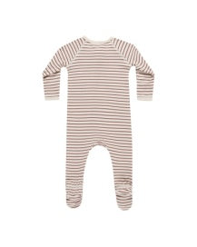 Candy Stripe Bamboo Zip Footie