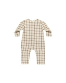 Cinnamon Plaid Pocket Woven Jumpsuit