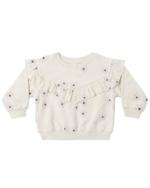 Blue Daisy Ruffle Sweatshirt + Pants