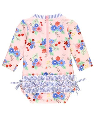 Coastal Breeze Floral One Piece Rashguard