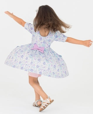 Fairytale Garden Knit Short Sleeve Twirl Dress