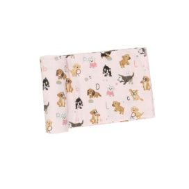 Puppy Alphabet Swaddle Blanket-Bamboo-pink or blue
