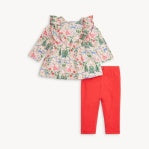 Sugar Plum Dreams Magnetic Me Modal Dress w/Ruffle Leggings