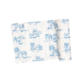 Blue Farm Toile Swaddle Blanket