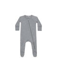 Grey Clouds Bamboo Zip Footie