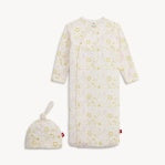Star Signs Pink Gown + hat Set-0/3 month