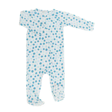 Blue Polka Dot ZipperFootie