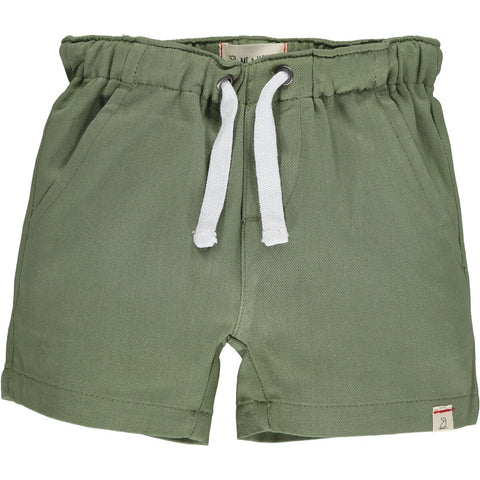 Hugo-Khaki Green Twill Shorts