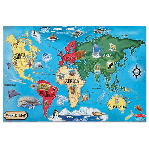 World map floor puzzle 446