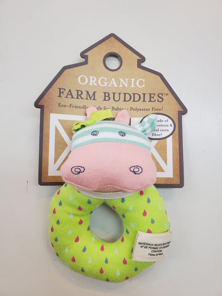 Organic Farm Buddies Ring Rattle