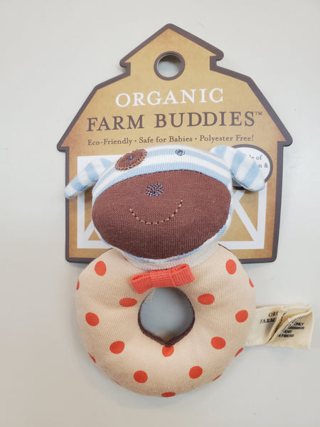 Organic Farm Buddies Ring Rattle