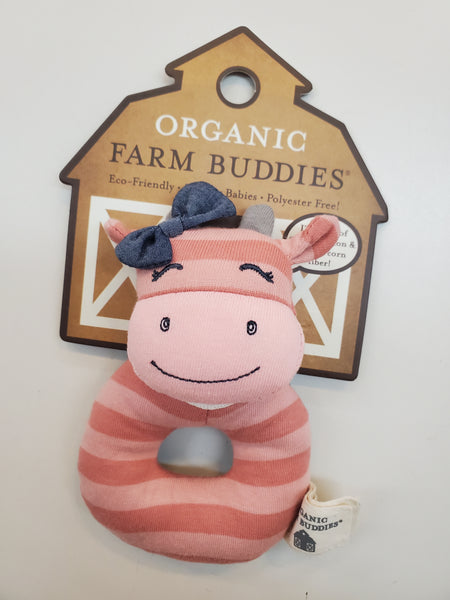 Organic Farm Buddies Ring Rattle