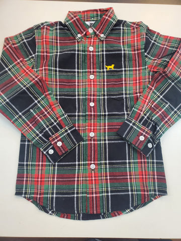 Jack Thomas-Black Plaid Shirt