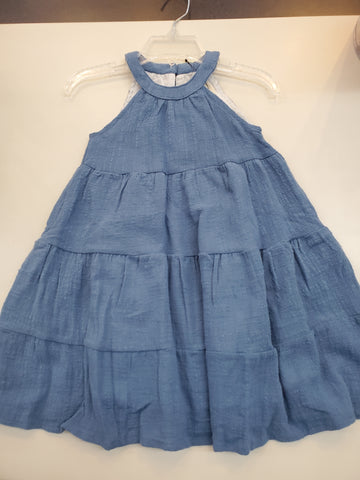 Maleia-Blue Tiered Dress