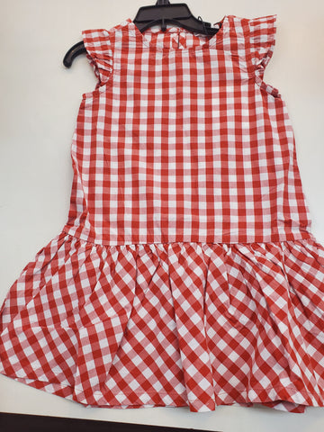 Red Check Woven Dress