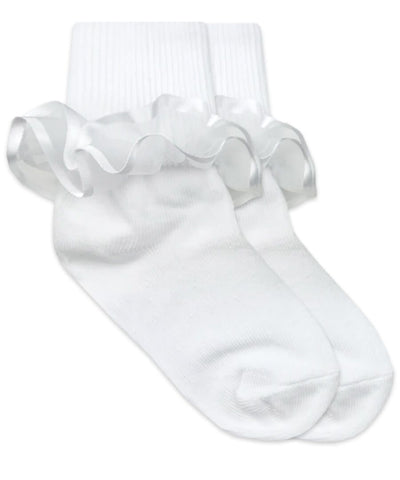 White Frilly Ruffle Socks