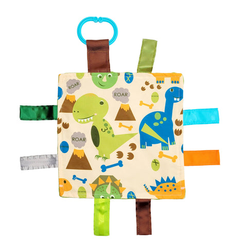 Baby Jack and Company - Dinosaur T-Rex Triceratops Crinkle Tag Square 8"x 8"
