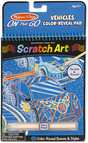 On the Go Scratch Art-Vehicles