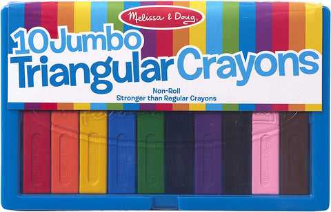 10 jumbo triangle crayons-4148