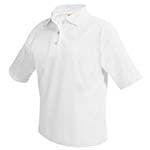 White Short Sleeve Pique Knit Shirt-Unisex