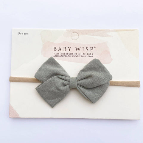 Baby Wisp - Emma Bow Infant Headbands-Sage