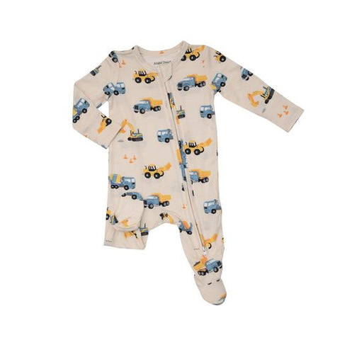 Construction Trucks 2-way Zipper Footie