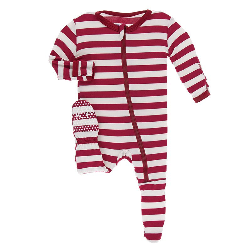 Candy Cane Stripe Footie