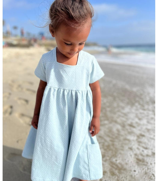 Rylie Blue Dot Dress