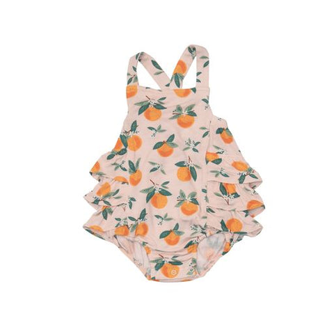 Orange Blossom Ruffle Sunsuit