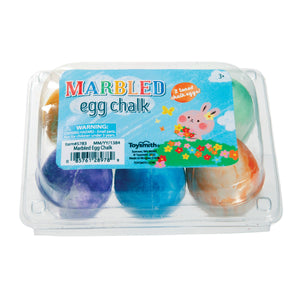 Toysmith - Marbled Egg Chalk, 6 pack Outdoor Art Supplies