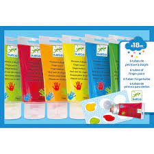 Djeco-6 Finger Paint Tubes