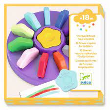 Djeco-12 Flower Crayons