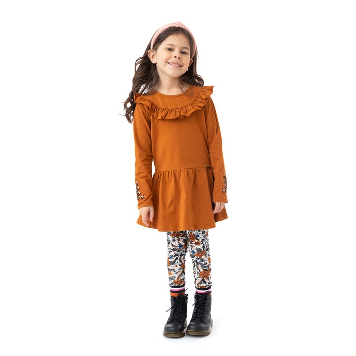 Caramel Tunic and Floral Legging Set